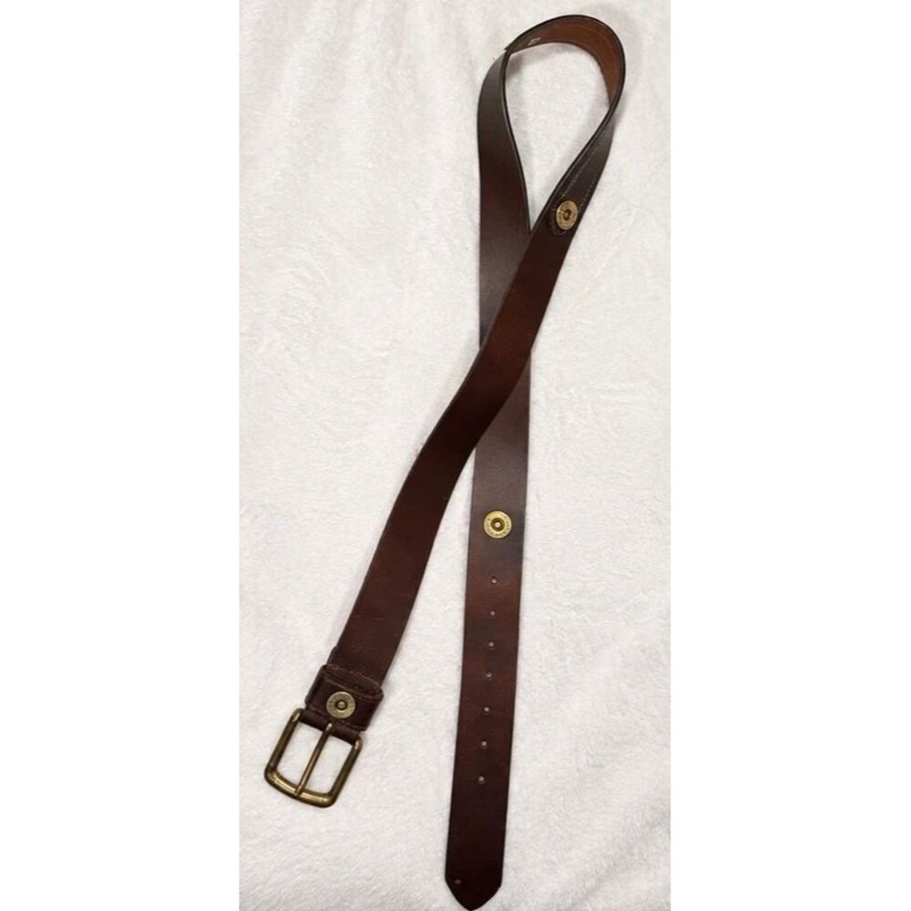 Remington 12 GA Men’s Genuine Leather Brown Belt Size 3X 50-52 Western Hunting